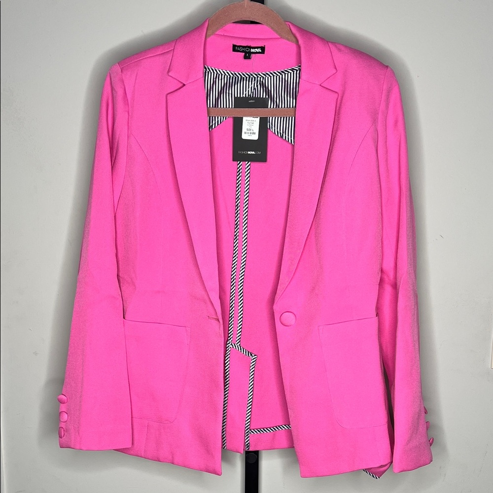 Fashionnova Bright Pink Blazer